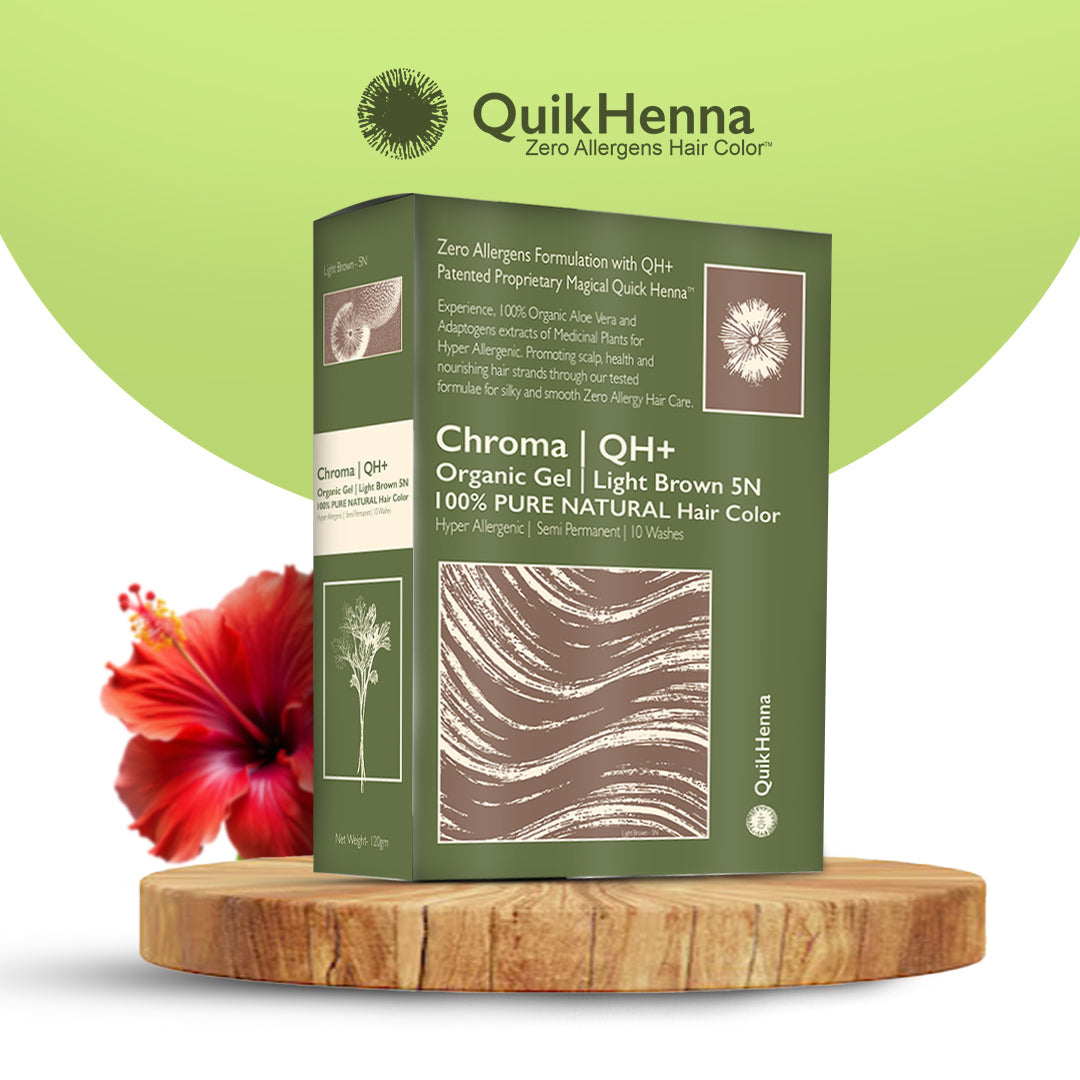 QH+ QuikHenna CHROMA Organic Gel 100% Pure Natural Zero Allergens Hair Color- 140gm - BuyPureNaturals