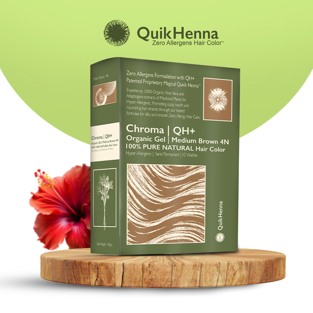 QH+ QuikHenna CHROMA Organic Gel 100% Pure Natural Zero Allergens Hair Color- 140gm - BuyPureNaturals