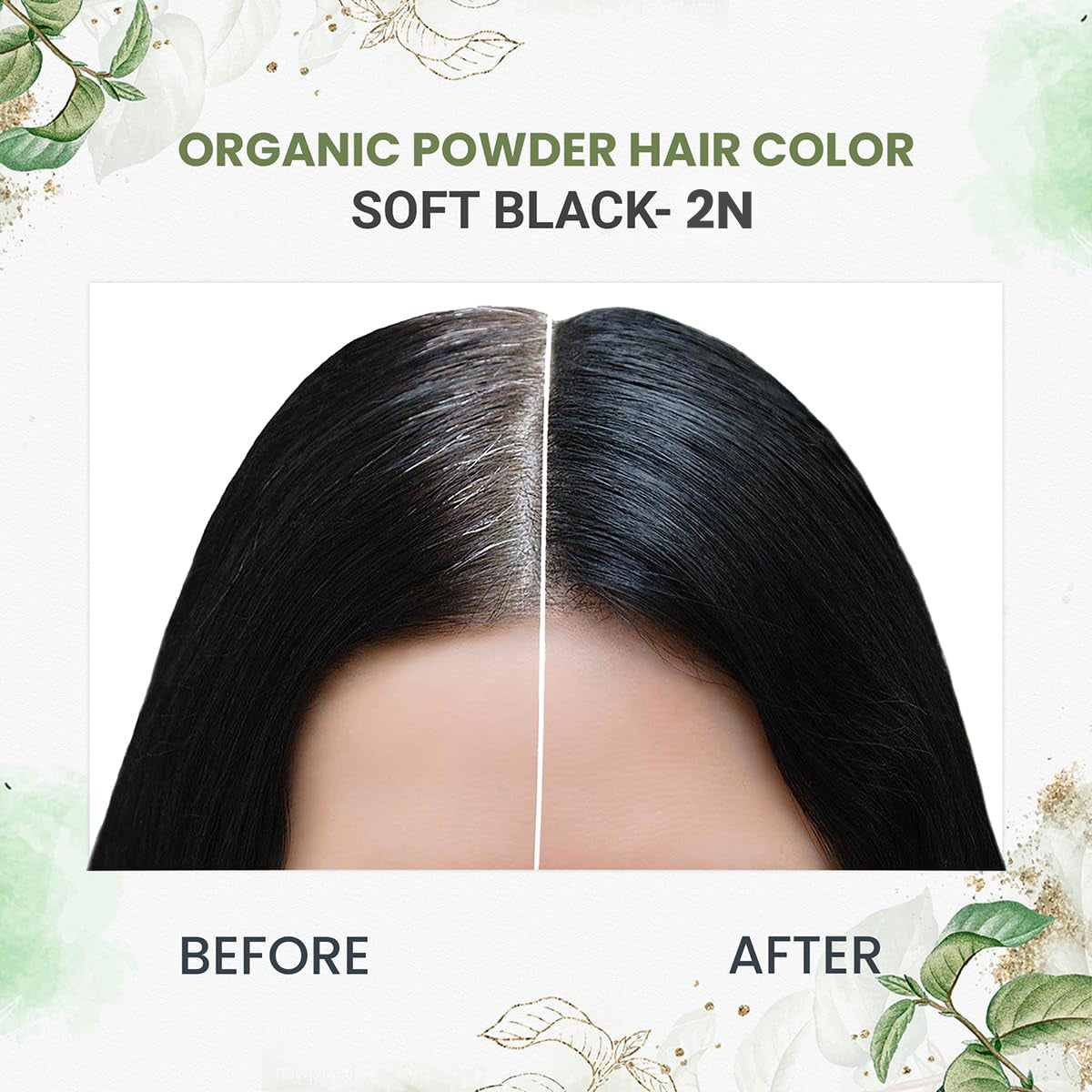 Quikhenna 100% Organic Powder Hair Color- 60 Gm- 2N Soft Black - BuyPureNaturals