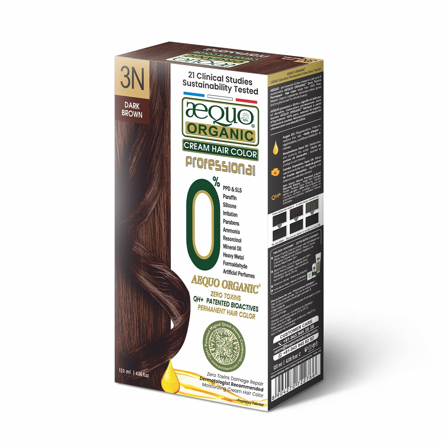 Aequo Organic Cream Hair Color Salon Pack- 120ml