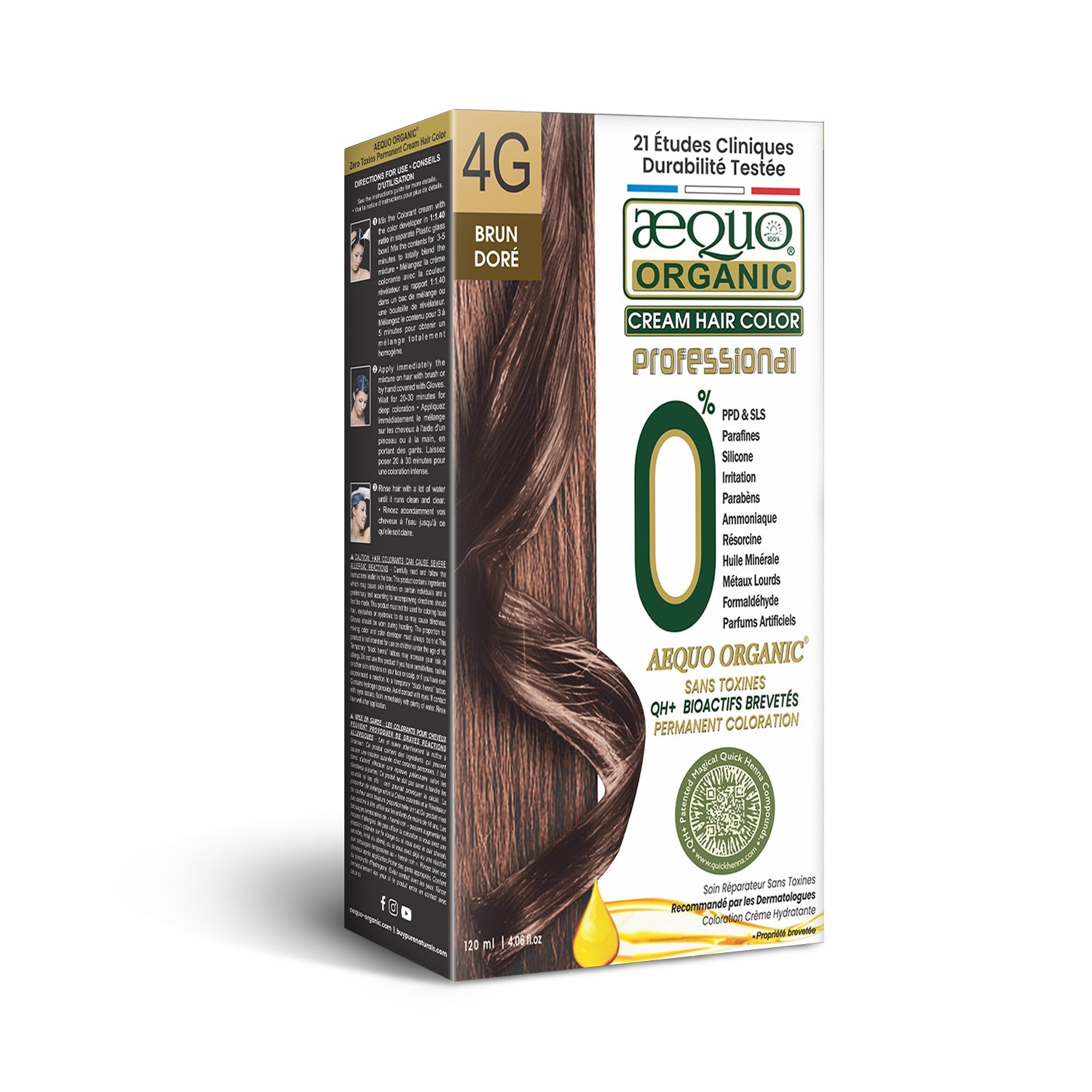 Aequo Organic Cream Hair Color Salon Pack- 120ml