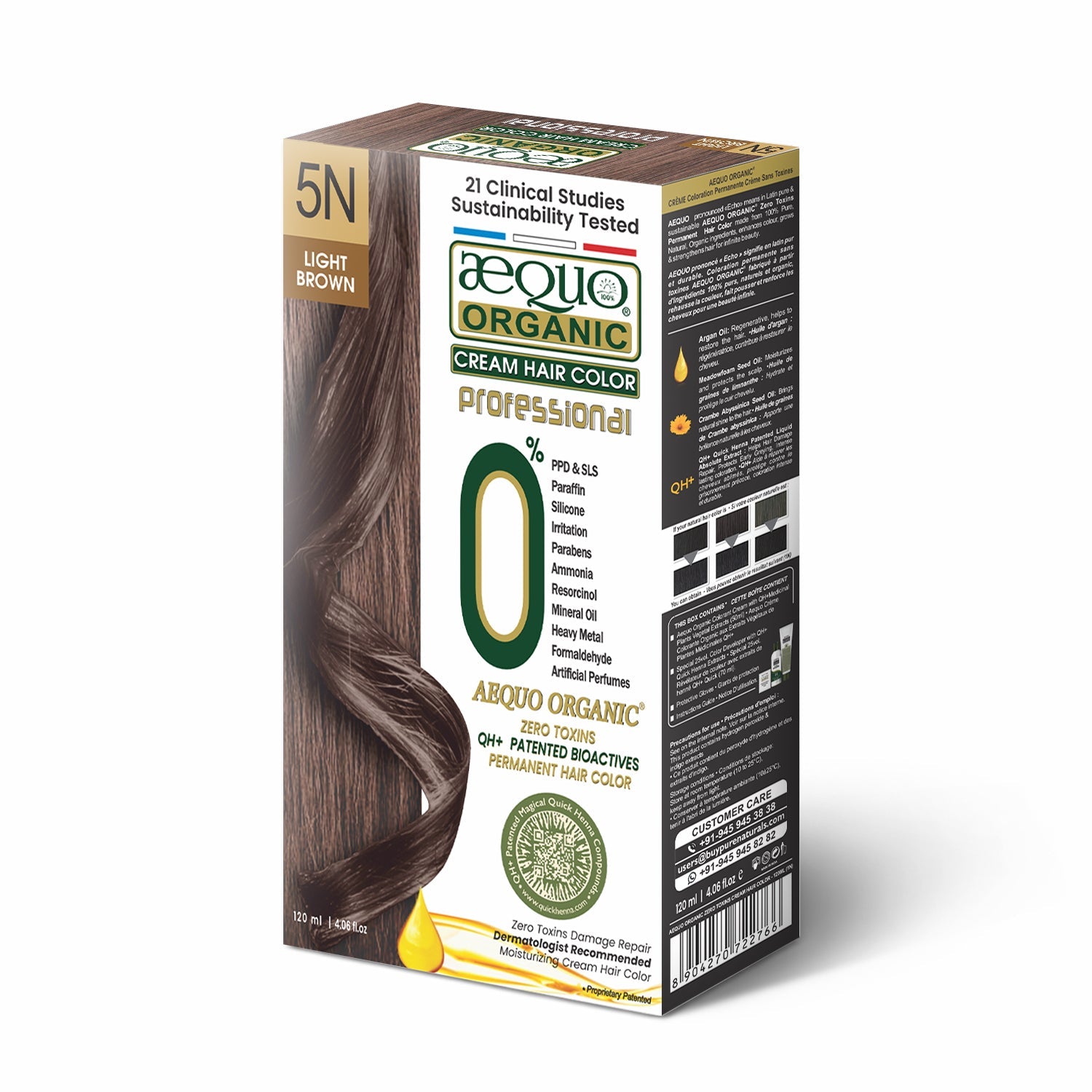 Aequo Organic Cream Hair Color Salon Pack- 120ml
