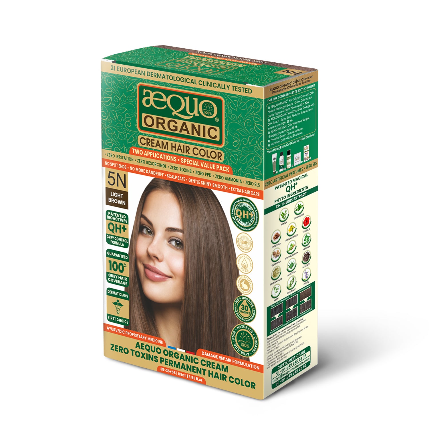 Aequo Organic Cream Hair Color Value Pack- 115ml