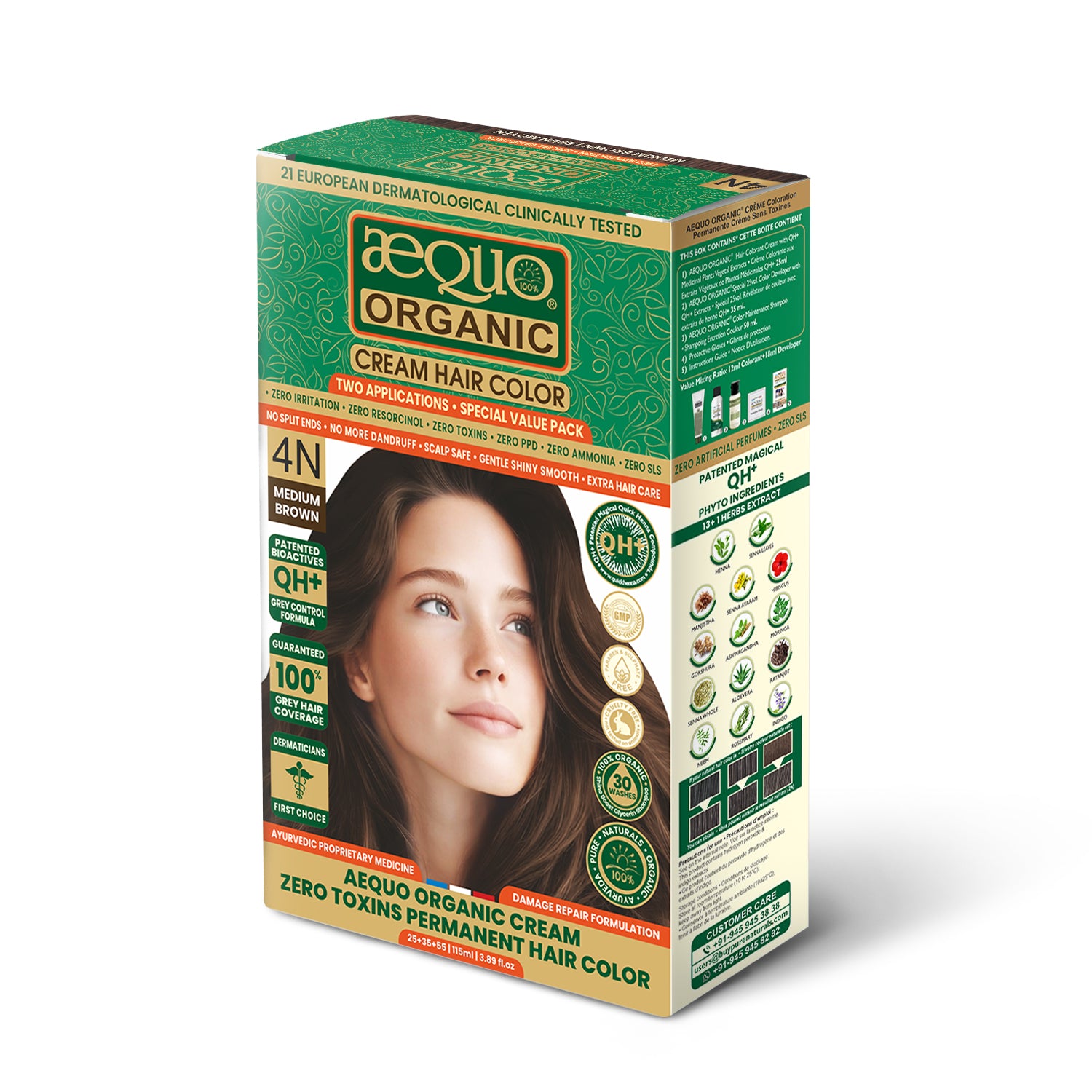 Aequo Organic Cream Hair Color Value Pack- 115ml