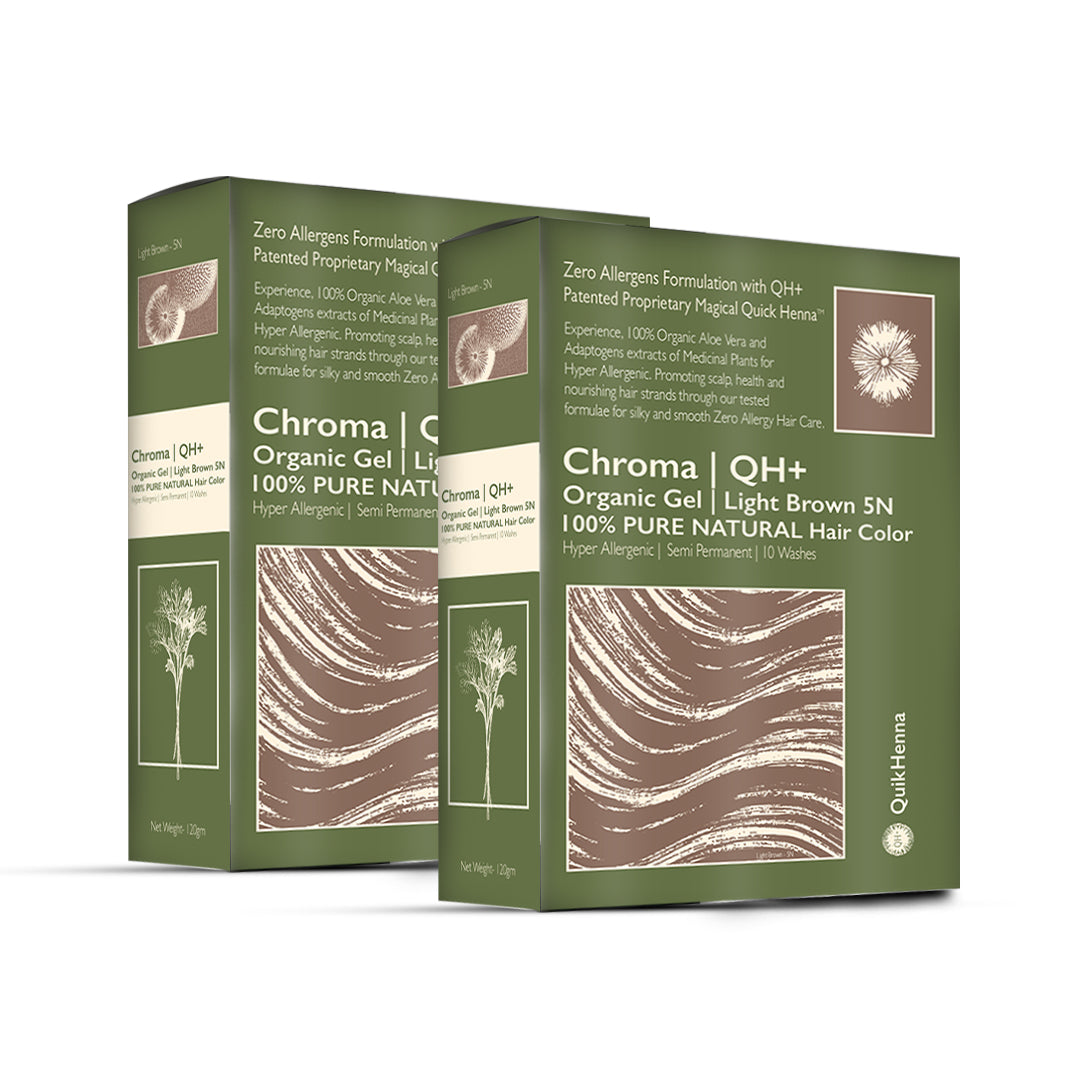 QH+ QuikHenna CHROMA Organic Gel 100% Pure Natural Zero Allergens Hair Color- 140gm - buyPureNaturals