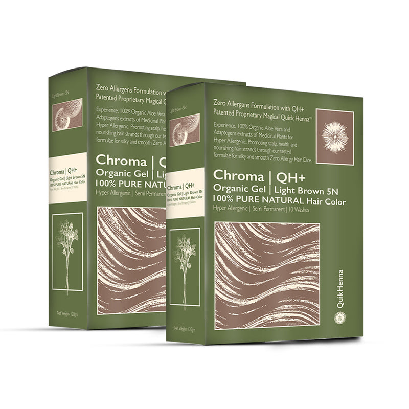 QH+ QuikHenna CHROMA Organic Gel 100% Pure Natural Zero Allergens Hair Color- 140gm - buyPureNaturals