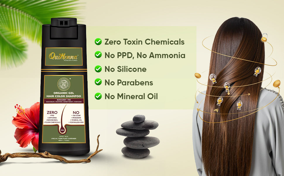 EVARA | QH+ Organic Gel Hair Colour Shampoo - 200ml- Soft Black-2N