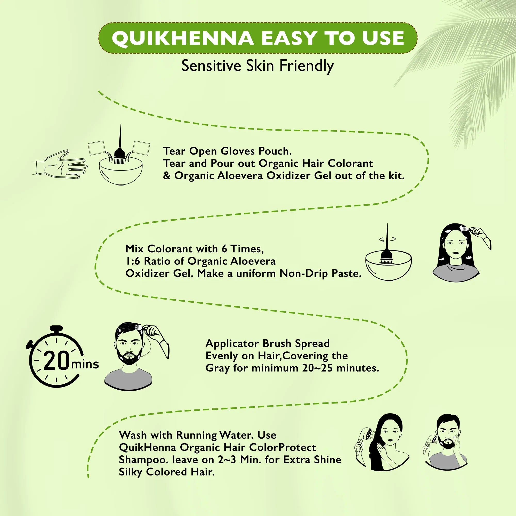 QH+ QuikHenna FLORA Organic Gel Double Use Hair Color- 70gm - BuyPureNaturals