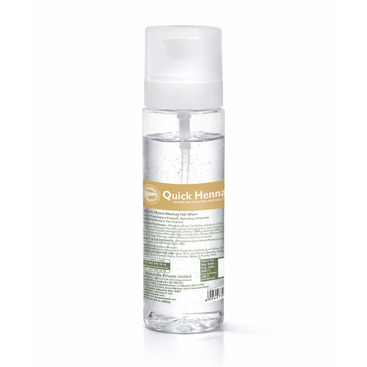 QH+ Quick Henna Absolute Hair Water- 100ml