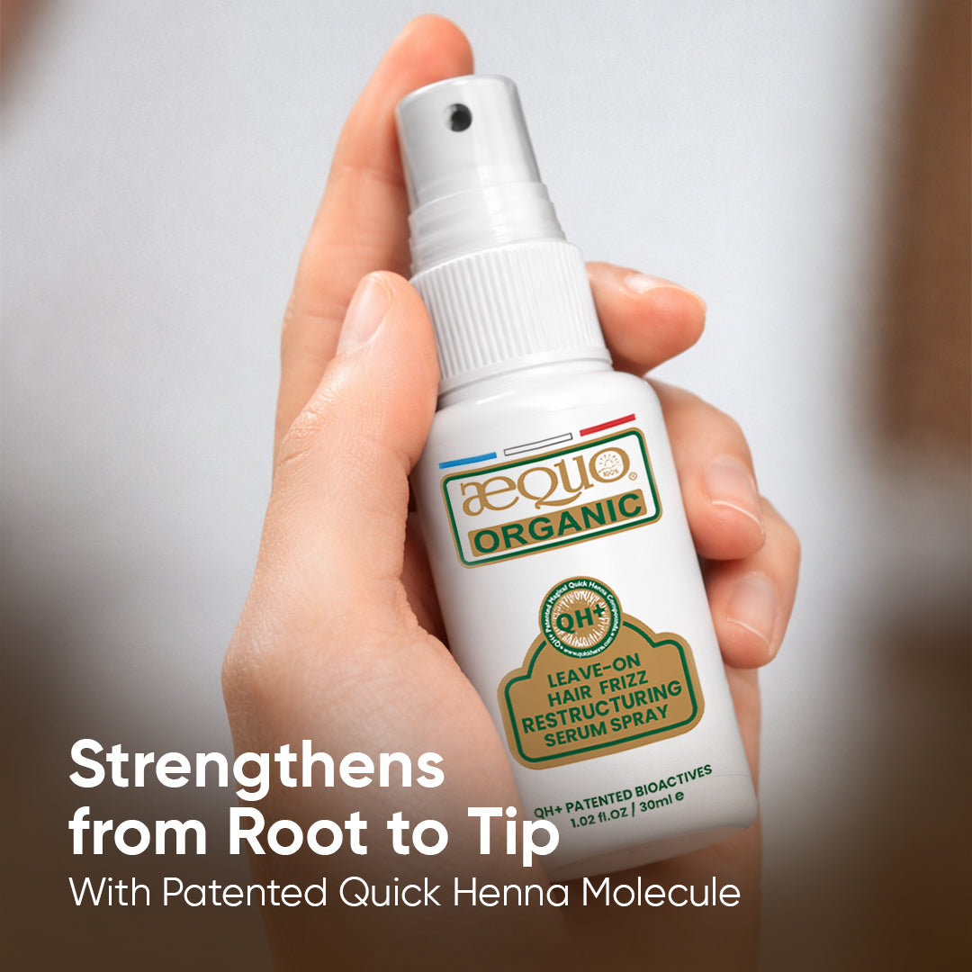 QH+ Aequo Organic Leave On Hair Frizz Restructuring Serum Spray- 30ml