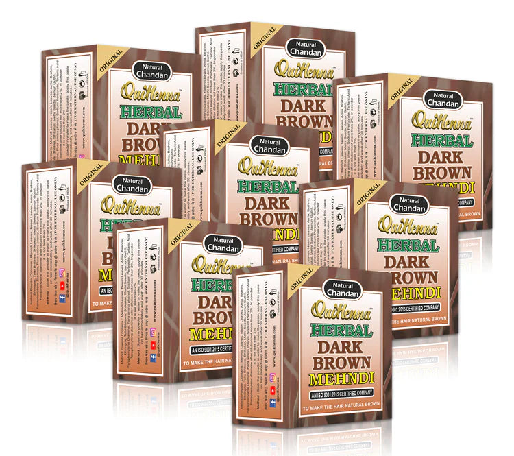 QuikHenna Herbal Mehndi- 65 Gm- Dark Brown - BuyPureNaturals