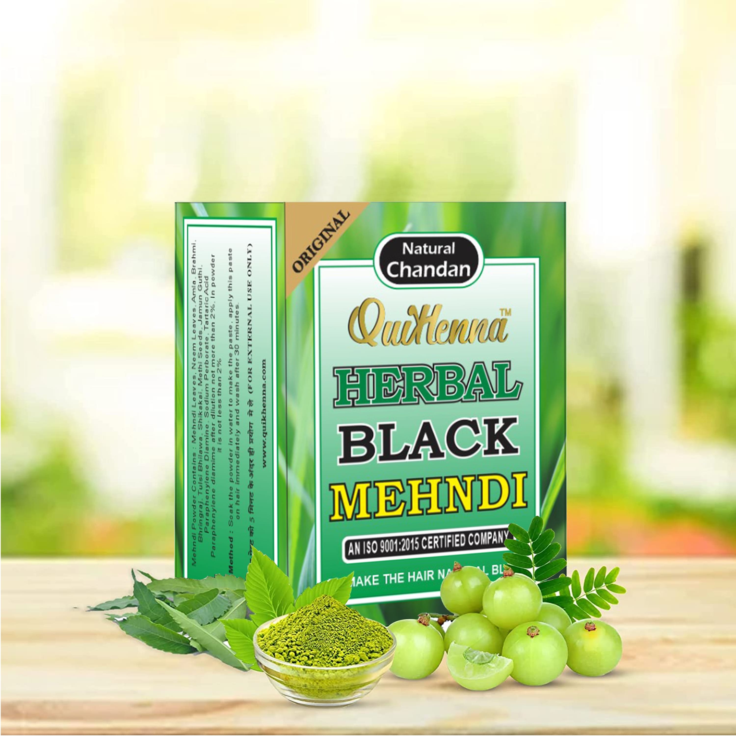 QuikHenna Herbal Mehndi- 65gm- Black - BuyPureNaturals